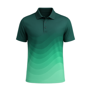 Polo de golf personalizado bordado 88% poliéster 12% LICRA para hombre diseño ajustado sublimación - Product Image 6