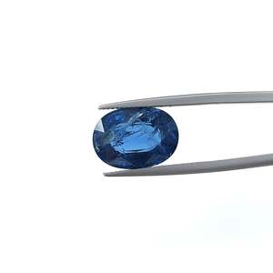 Saphir bleu naturel non chauffé 9,88 carats ovale, pierre précieuse de saphir naturel facetté pour la fabrication de bijoux - Product Image 2