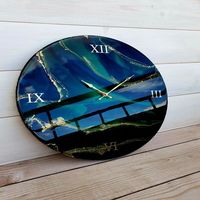 Jam Dinding Resin Artistik Buatan Tangan Desain Abstrak Modern Jarum Mekanik Senyap untuk Ruang Tamu Kamar Tidur