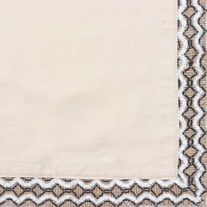 High Quality 100% Cotton <b>Table</b> <b>Cloth</b> From India <b>White</b> Dobby Border 150 X 300cms 190 Gsm Woven Technique - Product Image 2