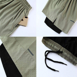 Pantalones cortos deportivos talla estadounidense logotipo personalizado secado rápido entrenamiento atlético correr ligero hombres Beath Wear deportes gimnasio pantalones cortos con bolsillos - Product Image 6