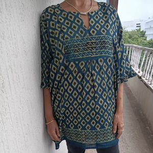 Top en coton Boho Top Cadeaux pour elle Resort Wear Loungewear Tunique en coton Beach Wear Top bio - Product Image 1