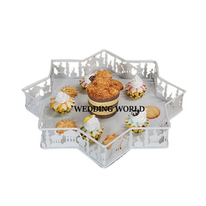 ถาดช็อคโกแลตโลหะอาหรับถาดช็อคโกแลตแฮนด์เมดรูปทรงดาวถาดช็อคโกแลตสีเงินดีไซน์เนอร์ - Product Image 1