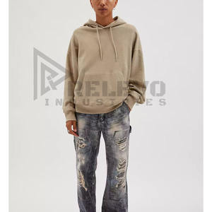 Sudadera con Capucha para Hombre, Corte Ajustado, Hombros Caídos, Tejido Grueso, Estampados Personalizados, Bordados, Estilo Urbano, Resistente al Desgaste por el Sol - Product Image 3