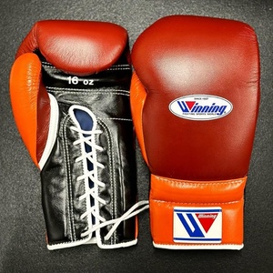 Gants de boxe professionnels en cuir véritable, personnalisés OEM, à lacets, pour entraînement d'arts martiaux, vente en gros à prix compétitif - Product Image 4