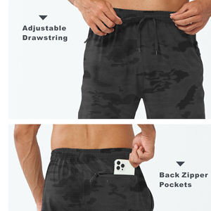 Pantalons pour hommes d'usine de haute qualité Streetwear tissu tricoté conceptions de logo personnalisé pantalons de jogging empilés avec poche pour hommes - Product Image 2