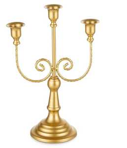 Bougeoir en métal plaqué or support décoratif fait à la main pour bougeoir meilleure fabrication au prix de gros - Product Image 1