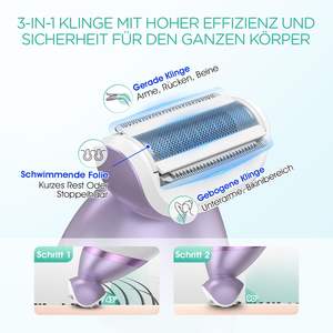 Afeitadora Eléctrica 4 en 1 para Mujer, Mini Recortadora de 2 Velocidades, Cepillo Facial, Masajeador Corporal y para la Línea del Bikini, Afeitadora Rotatoria - Product Image 3