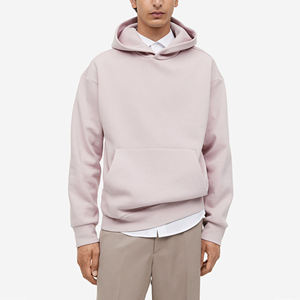 Sudadera con capucha de mezcla de algodón de peso pesado para hombre con hombros caídos Sudadera con estampado básico Logotipo personalizado Essentials de invierno - Product Image 1