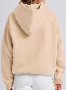 เสื้อกันหนาวกันรอยยับของผู้หญิงเสื้อกันหนาวมีฮู้ดผ้าฟลีซโอเวอร์ไซส์สำหรับฤดูใบไม้ร่วงและฤดูหนาวให้ความอบอุ่นพร้อมฮู้ดทันสมัย - Product Image 4