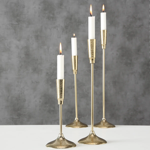 Bougeoir en métal au design unique, 4 pièces, avec finition dorée, décoration d'intérieur, bougeoir festif pour Pâques - Product Image 1