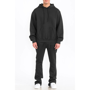 Streetwear personnalisable pour homme Survêtement à capuche uni à manches longues Survêtement évasé coupe-vent de haute qualité Taille XL - Product Image 3