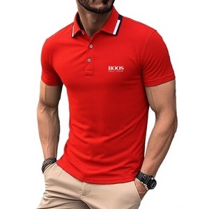 Chemise pour homme de haute qualité à fleurs avec logo brodé personnalisé, manches courtes, respirante, en toile, décontractée pour l'été - Product Image 5
