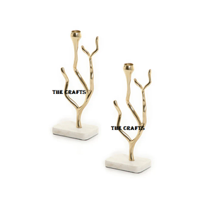 Ensemble de deux bougeoirs en aluminium taille et forme personnalisées bougeoirs pour hôtel de mariage et mariage - Product Image 6