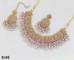 Chapado en oro antiguo hermoso impresionante circonita cúbica cristal colgante gota gargantilla collar de boda joyería con pendientes para mujer - Product Image 4