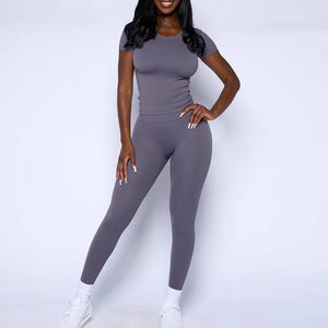 Conjunto de Yoga para mujer, 2 uds., ropa de gimnasio de alta calidad para entrenamiento, conjunto de Yoga para mujer, conjunto de Yoga para correr, Fitness - Product Image 3