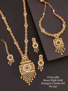 Ensemble de bijoux à la mode ensemble de trois pièces simple avec collier design fantaisie avec ensemble de boucles d'oreilles pour femmes - Product Image 4