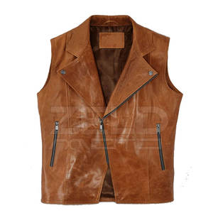 Logo personnalisé Gilet en cuir de haute qualité pour hommes avec fonction respirante Couleur personnalisée en taille adulte pour l'hiver - Product Image 5