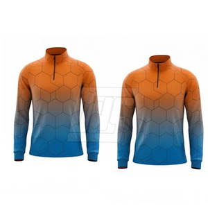 Chaqueta Deportiva Sublimada con Media Cremallera para Hombre, Manga Larga, Estampada, para Entrenamiento y Gimnasio - Product Image 4