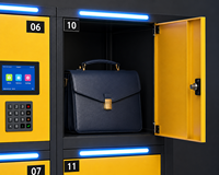 Casier à bagages intelligent 2026 avec indicateurs d'état LED, armoire de rangement intelligente avec paiement par code QR pour aéroport et salle de sport