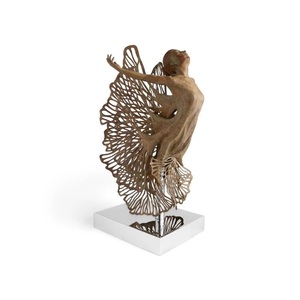 Escultura de Mesa de Hadas, Decoración Moderna de Lujo para el Hogar, Adornos Nórdicos para Sala de Estar, Piezas Interiores Únicas, Acero Inoxidable Extraíble - Product Image 1