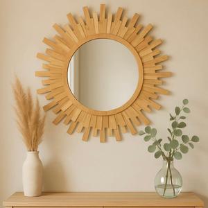 Espejo de pared de ratán elegante y duradero para dormitorio y sala de estar - Product Image 2