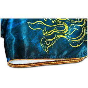 กางเกงมวยไทยแบบสั่งทำพิเศษสำหรับผู้ชาย พิมพ์ลายแบบซับลิเมชั่น สำหรับชกมวยและ MMA ผลิตจากผ้าซาติน กางเกงคิกบ็อกซิ่งแบบสั่งทำ - Product Image 3