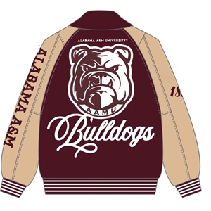 Alabama A & M University Varsity chaquetas opciones personalizadas disponibles soporte invierno transpirable tejido diseño conejo al por mayor a granel - Product Image 2
