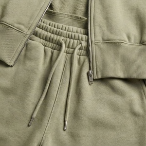 Conjunto de 2 Piezas de Sudadera con Capucha y Pantalones Deportivos de Felpa de Peso Medio 100% Algodón para Mujer, Estilo Vintage, para Otoño e Invierno - Product Image 5