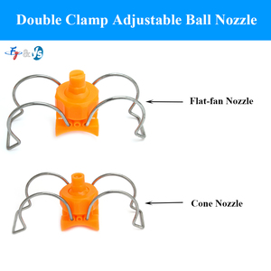 Buses de pulvérisation à œillet à fixation par <span class=keywords><strong>pince</strong></span> pour lavage de voiture, 26988-pp, <span class=keywords><strong>pince</strong></span> réglable à bille, jet plat, en plastique - Product Image 2