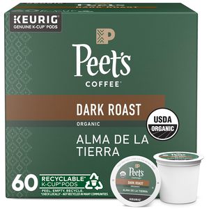 Peet's Coffee, USDA Organic Dark Roast Keurig K-Cup Pods, 100% Arabica Coffee - Alma de la Tierra 60 Count - Product Image 1