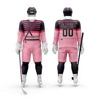 Maillots de hockey sur glace personnalisables imprimés respirants à manches courtes séchage rapide 100 % polyester grande taille pour hommes et femmes