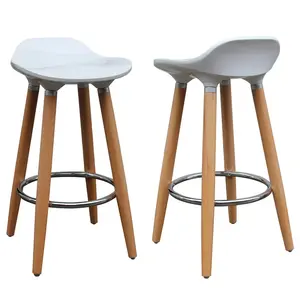Pieds en bois, tabourets de comptoir, tabouret de bar avec siège en bois pour la maison, la cuisine, la boutique, qualité durable, vente en gros - Product Image 1