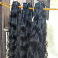 Extensions de cheveux naturels non traités, bouclés, vierges Remy indiens, pour femmes noires, en lots, tissage double machine, double tirage, 100g