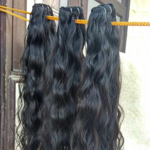 Extensiones de Cabello Natural Sin Procesar, Ondulado, Rizado, Virgen, Remy, Negro, para Mujeres, con Doble Trama a Máquina y Puntas Dobles - Product Image 2