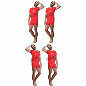 Conjunto de camiseta y pantalones cortos con estilo para hombre, ropa de calle, Conjunto de camiseta y pantalones cortos de verano para hombre, tela de algodón suave - Product Image 6