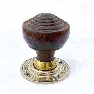 Perilla de puerta con anillo de madera, perilla de puerta victoriana, Hardware al por mayor, alta calidad, fabricante a granel - Product Image 1