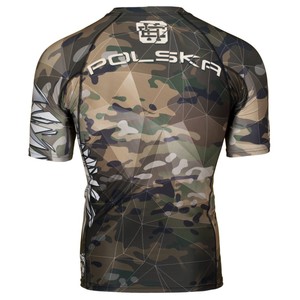 Alta calidad logotipo personalizado Rash Guard para adultos manga larga Jiu Jitsu compresión deporte estilo venta al por mayor MMA tela sublimada - Product Image 5
