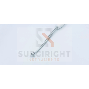 Precio de fábrica: Cureta manual de revisión con mango blanco y vástago curvo de 12.6, aprobada por CE e ISO, de Surgiright Instruments - Product Image 2
