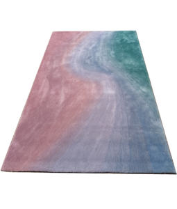 Tapis d'intérieur à poils longs, fait main, en coton, ignifuge, adapté aux animaux domestiques, écologique, motif abstrait, ensemble - Product Image 3