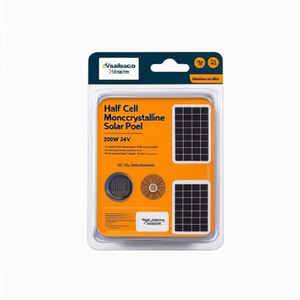 Panneau solaire monocristallin demi-cellule 200W 24V haute efficacité avec couvercle avant en verre - Product Image 2