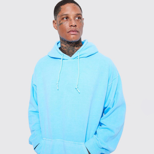 Sweat-shirts pour hommes en coton lourd délavé à l'acide avec impression graphique vintage, logo personnalisé, style streetwear - Product Image 3