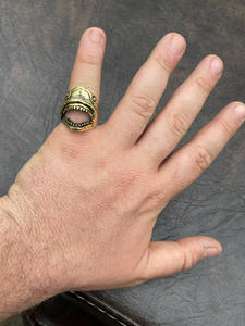 Bague ouvre-bouteille requin en or 14 carats véritable, bague unisexe sans diamant, bijou de mode raffiné - Product Image 3