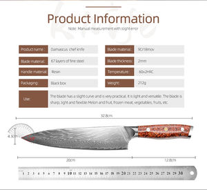 Cuchillo Damasco Profesional Chefs Cuchillo Personalizado Hecho A Mano Cocina Al Por Mayor Mejor Precio Cuchillo Chef Personalizado - Product Image 2