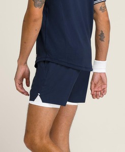 Pantalones cortos de tenis informales para hombre, transpirables, 100% poliéster, patrón personalizado y logotipo frontal de Color, tejido de cintura media, arte 3D impermeable - Product Image 5