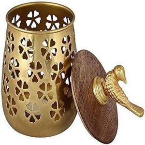 Bougeoir chauffe-plat en cristal gravé avec logo personnalisé Décoration intérieure élégante Accent Taille 14x21 cm Vente en gros - Product Image 1