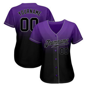 Maillot de baseball personnalisé avec nom de joueur, unisexe, nom d'équipe imprimé, design par sublimation, entièrement boutonné, respirant, fabrication en usine - Product Image 2