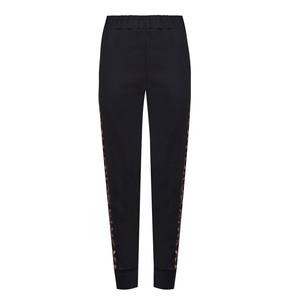 Survêtement décontracté pour femmes, imprimé léopard noir, sweat-shirt à demi-zip avec poches latérales, pantalon long, tenue d'automne - Product Image 2