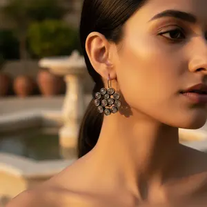 "925 Silver <b>Fashion</b> Smoky Quartz <b>Drop</b> <b>Earrings</b> for Daily Wear" - Product Image 2