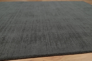 Tappeto Gabbeh in Lana Grigio Antracite Tessuto a Mano, <span class=keywords><strong>Texture</strong></span> Minimalista, 9x12, per Soggiorno, Camera da Letto, Arredamento Casa - Product Image 4